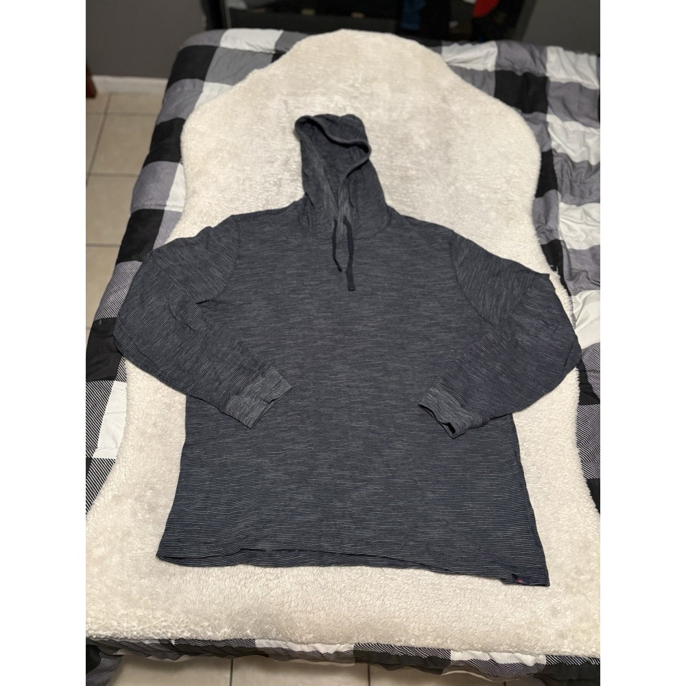 Faherty Sunwashed Slub Hoodie XL Blue Midweight Outdoors Hiker Trekker Mens